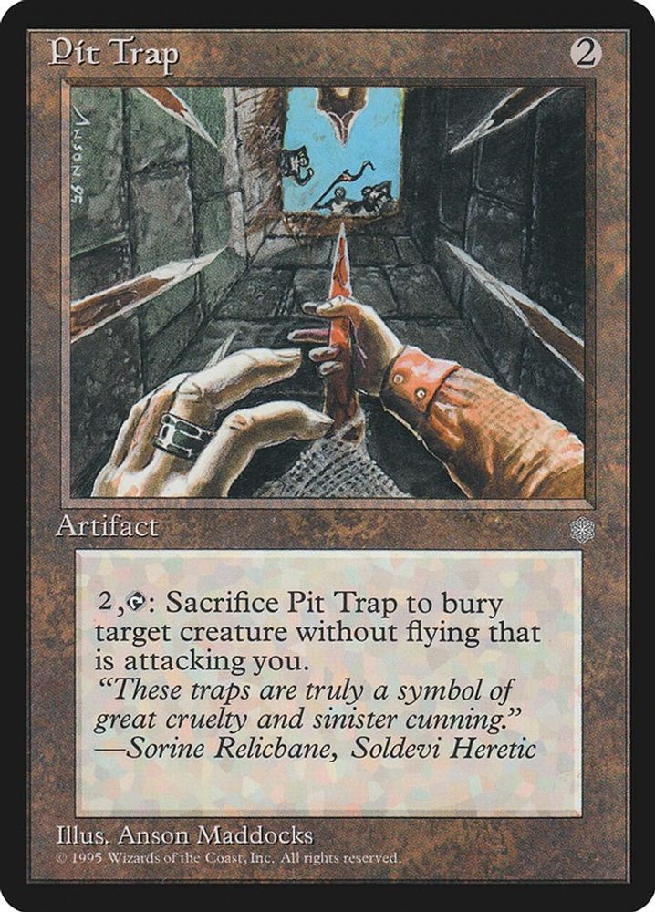 1995 Magic: The Gathering: Ice Age - Pit Trap (#333, Uncommon, Lightly Played)