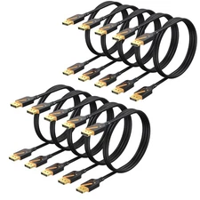 DisplayPort Cable 3ft 10-Pack 4K 60Hz 2K 165Hz HDR Gaming Monitor TV Adapter