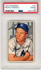 1952 Bowman Mickey Mantle #101 PSA 2.5