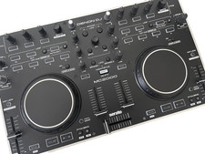 Denon DJ MC2000 Controller DJ a 2 canali nero con cavo USB testato e funzionante