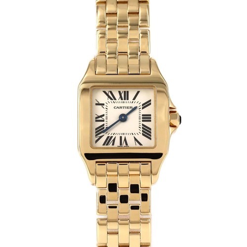 Authentic Cartier Santos Demoiselle SM YG W25063X9 YG Quartz #...
