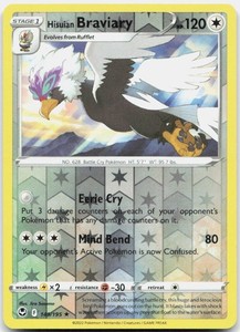 Hisuian Braviary 149/195 Silver Tempest Reverse Holo