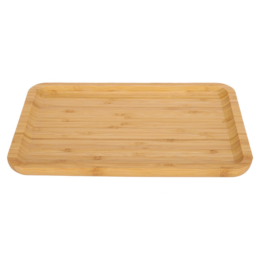 Rectangular Bamboo Serving Tray Food Fruit Cake Storage Plate For Household Kitc