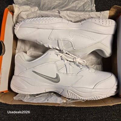 Nike Court Lite 2 Womens Tennis Shoes White Metallic Silver  display picture 2