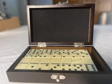 Premium Domino Set in Elegant Wooden Box – 28 Classic Tiles with Instruction 14+