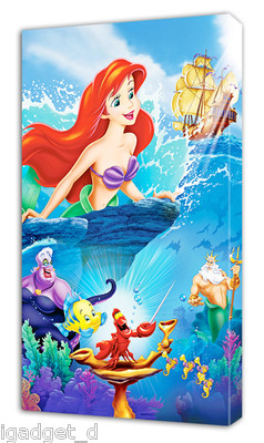 Disney The Little Mermaid Ariel Print On Canvas Home Wall Decor