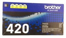 GENUINE Brother Standard Yield BLACK Toner Cartridge Sealed TN-420 TN420  NEW 