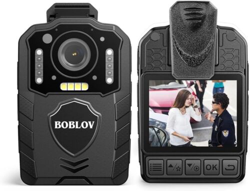 BOBLOV KJ25 1440P Body Camera Night Vision Video Recording Policde Camera 128GB - Picture 1 of 7