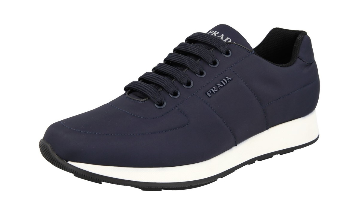 PRADA Nylon Sneakers Prax01 - Navy Blue White - NEW - US 10 EU 43