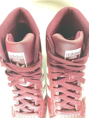Adidas pro model basketball retro classic burgundy white B39374 sz 5.5 Adidas Pro Model Basketball Retro Classic Burgandy/White  main image 4