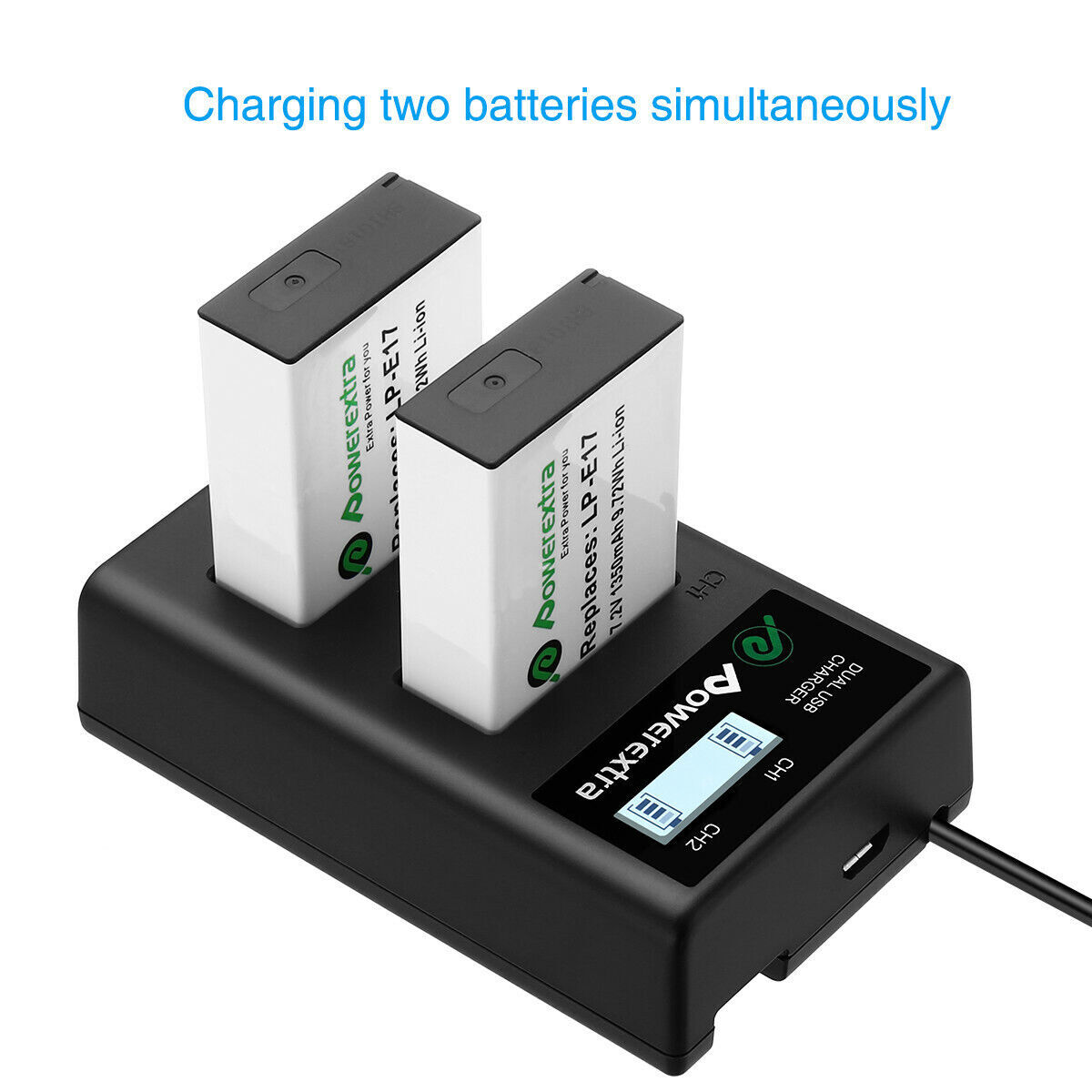Replacement Battery + Charger for Canon LPE17 9967B02 Canon Rebel T8i
