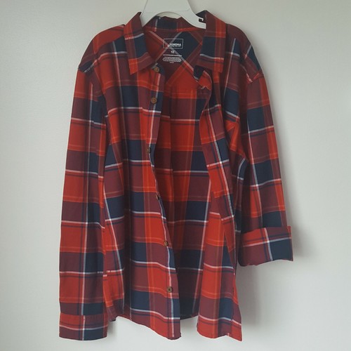 NEW Sonoma 12 Long Sleeve Shirt Boys Kids Plaid Red & Blue Casual Button Up - Picture 5 of 11