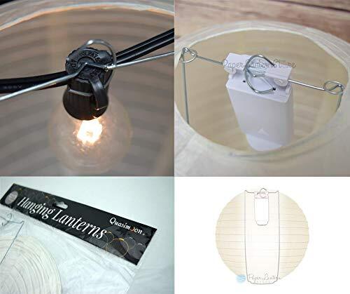 Quasimoon PaperLanternStore Decorative Paper Lantern - (Single, 14-Inch, Gras... - Bild 4 von 6