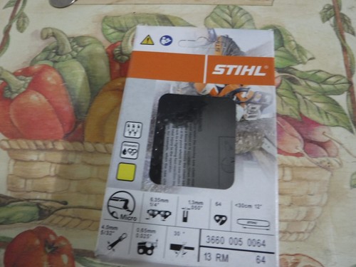STIHL Oilomatic Chainsaw Chain 3660 005 0064 13RM 64 Brand New 12” 6.35mm ZY