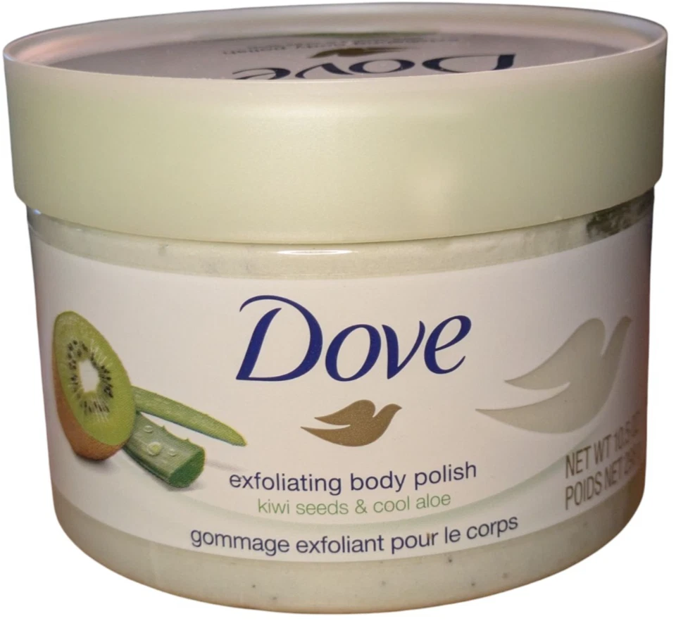 Dove скраб для тела отшелушивающий лак киви классный алоэ 10,5 унц 2 упаковки питательный восстанавливающий - Изображение 2 из 4