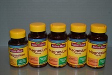 5 Nature Made Magnesium, 250 mg, 100 Tablets Each, Exp. 05/2026 
