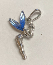 Disney Fairy Tinkerbell Blue Crystal Wings Pendant