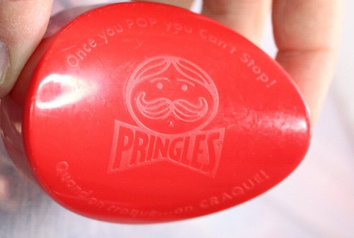 Pringle Kartoffelchip Halter Behälter Reise Brotdose zum Mitnehmen rot