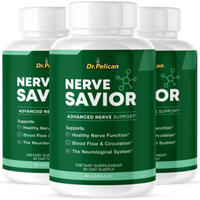 Nerve Savior- Brain Support- 3 Bottles- 180 Capsules