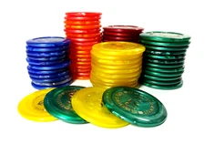 88 Fiches Poker chips casino gettoni  casinò madreperla Romagnoli Made in Italy