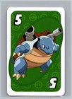 Blastoise GREEN Five Pokemon UNO JAPANESE Card Game Pocket Monsters Back 5