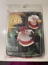 VINTAGE FIBRE CRAFT MR. & MRS CLAUS IMPS CRAFT ORNAMENTS NEW IN PACKAGE