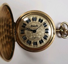 Provita 1960  s Rhonda Pocket Watch Necklace 1/20 12KT Goldfill