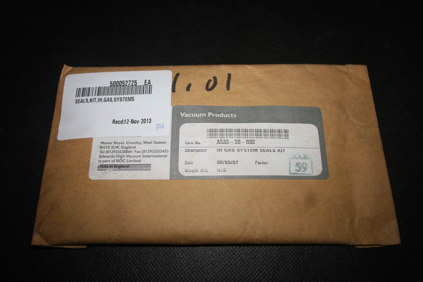 EDWARDS VACUUM - IH Gas System Seals Kit - A533-30-800 LAB