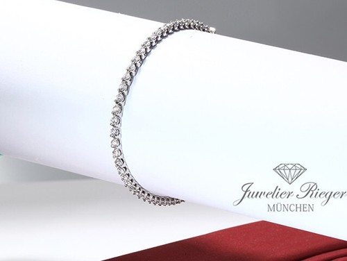 Pulsera Cartier Lignes Platino Esencial 950 Longitud 19,5 Diamantes Oro - Imagen 4 de 5