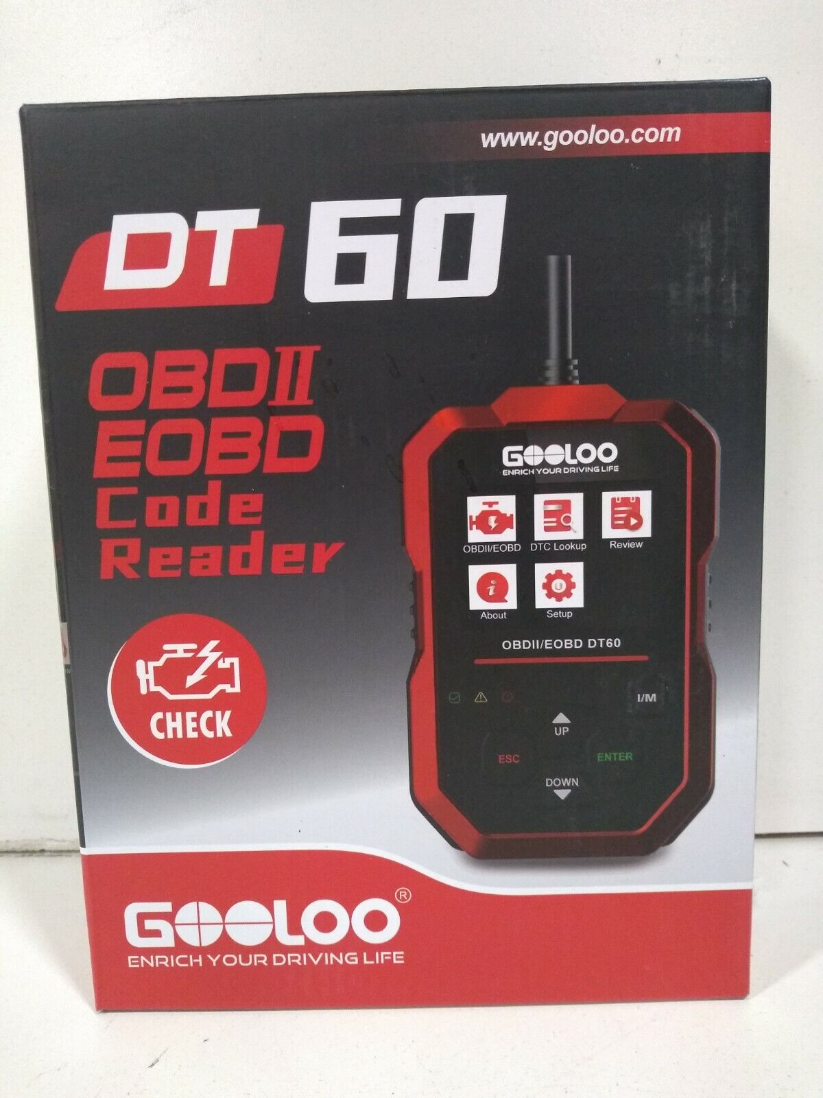 Vehicle Code Reader GOOLOO DT60 OBDII Fresno Mall Er Read Clear EOBD Quantity limited Codes