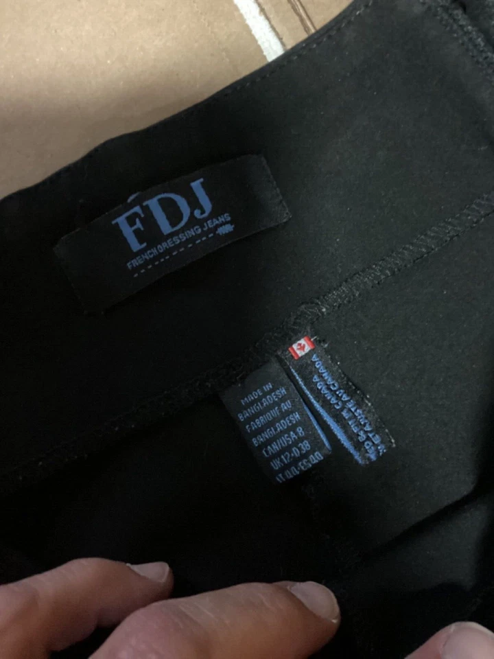 FDJ ФРАНЦУЗСКИЙ ПЛАТЬЕ ДЖИНСЫ ПЛАТЬЕ БРЮКИ ЖЕНЩИН РАЗМЕР 8 ЧЕРНЫЙ В EUC - Изображение 3 из 4