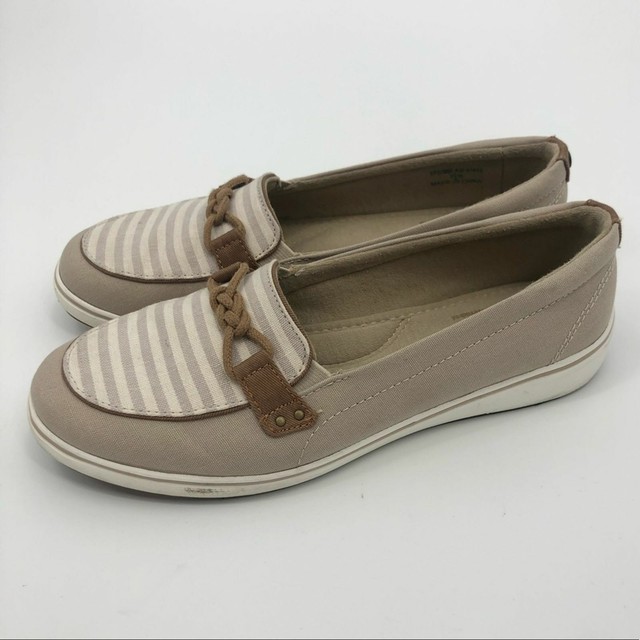 Ortholite Oatmeal Tan Cream Boat Shoes Casual Flats Women