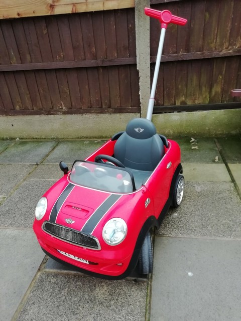 mini cooper push buggy pink