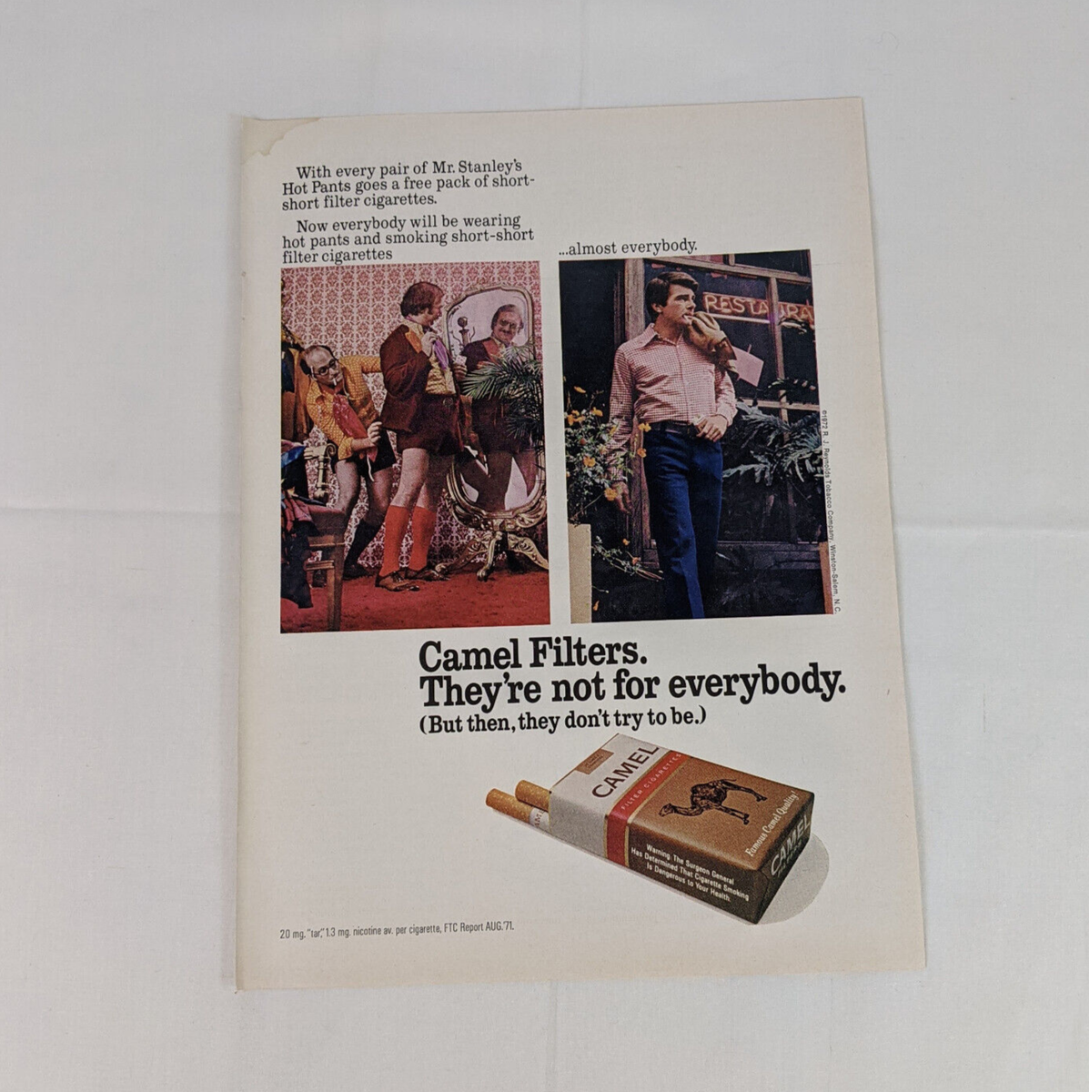 mr camel cigarettes Joe was the cartoon mascot used by R.J. Reynolds to promote Camel cigarettes, introduced in 1987. The character was designed as a cool, sunglasses wearing camel who appeared in ads, posters This began the most recent chapter in a tradition of fine advertising started by R.J 1972 Print Ad Camel Filter