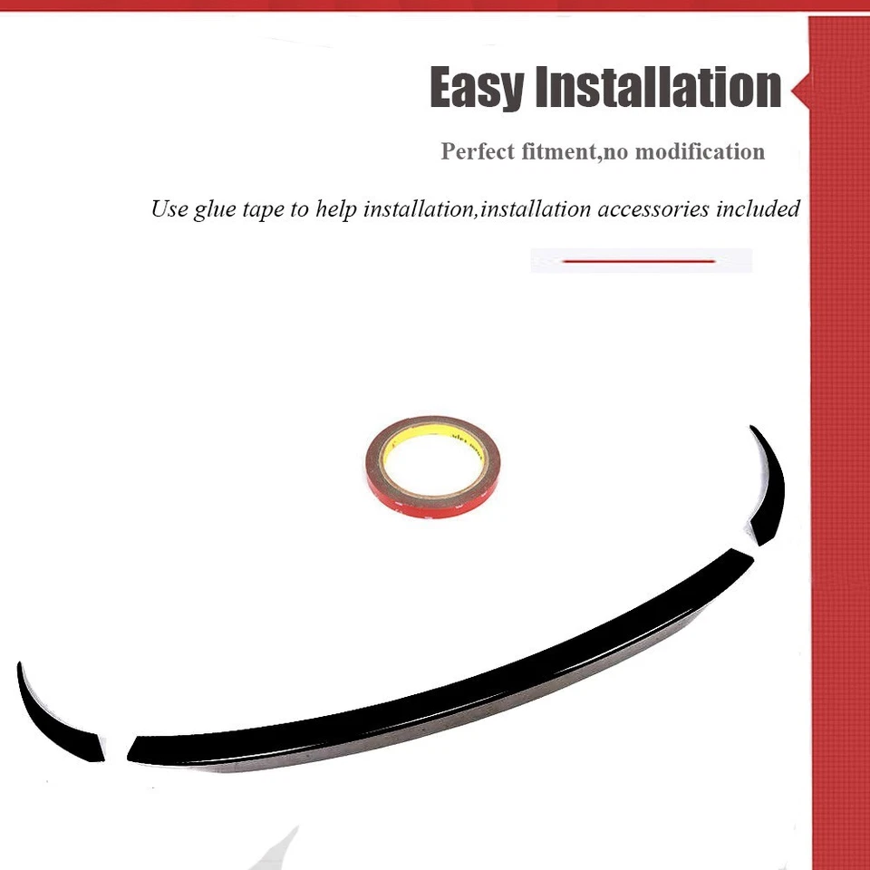 Alerón trasero negro brillante para Porsche Macan SUV 2014-2017 labio del ala media Foto 3 de 4