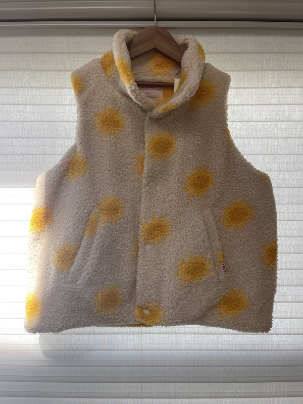 New with Tag 12y old Tiny Cotton Sunny Sherpa Vest Light Cream super soft!