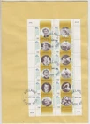 Stamps 1998 Australia Olympic Games Legends sheetlet 12 on FDC Adelaide postmark