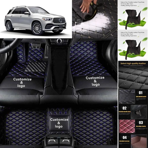 For Mercedes Benz GLE AMG Car Floor Mats All Weather Custom Waterproof Carpets - Imagen 3 de 35