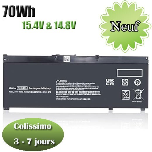 Batterie HP Omen 15-dc0001ng haute autonomie lithium-polymère durable