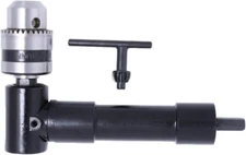 Aluminium Head Right Angle Drill Attachment 90 Degree Chuck Key Handle Adapter