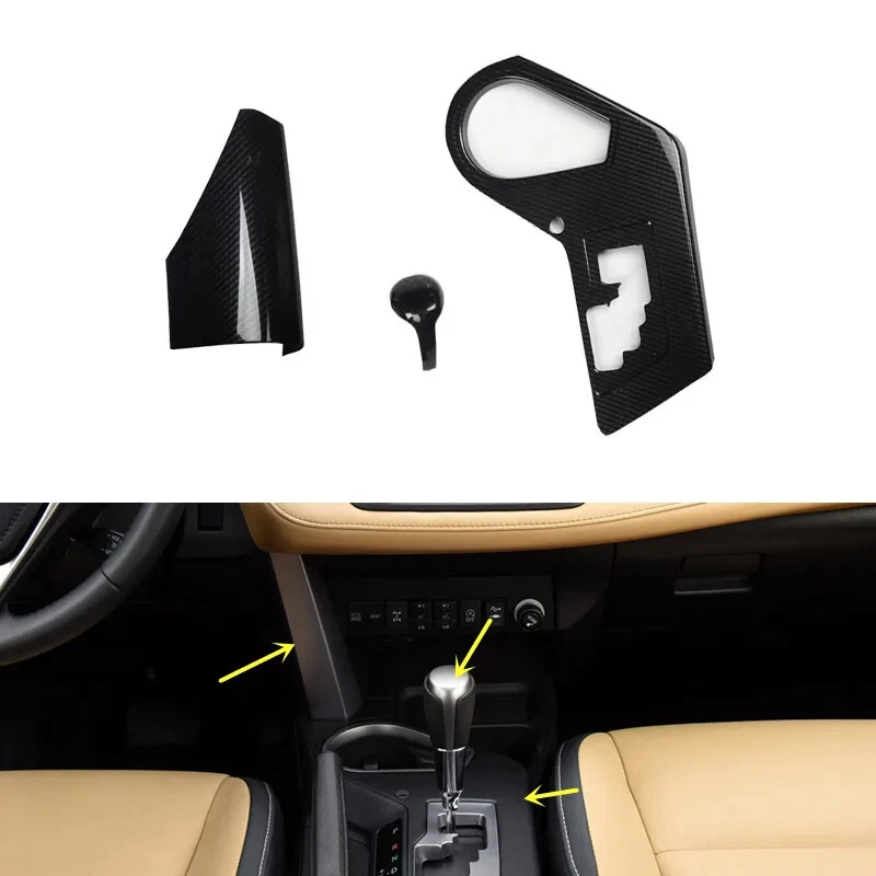 Accesorios interiores de fibra de carbono ABS para Toyota Rav4 2015-2018 decoración cubierta embellecedor Foto 3 de 4