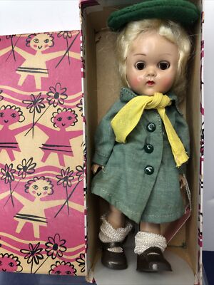 8  Vintage Vogue Doll Ginny 1960 s Blonde Girl Scout Uniform With Box #CB
