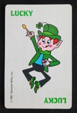 1981 General Mills Cereal Card Game Fish Lucky Card