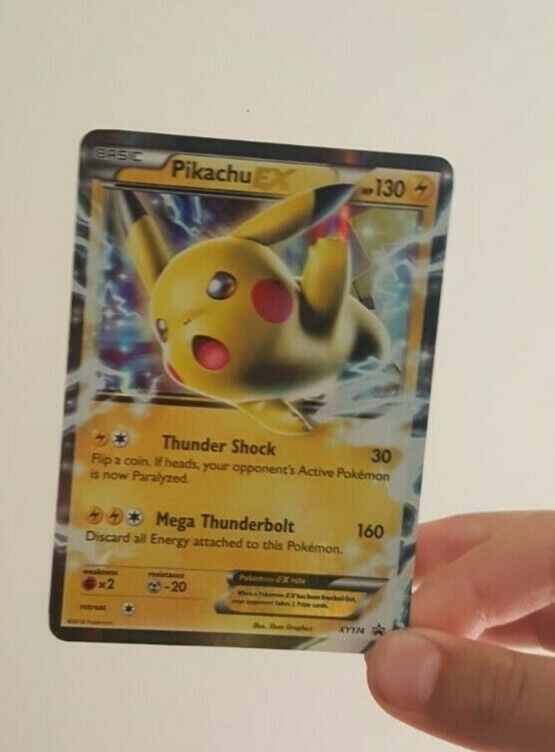 2016 Pikachu EX (XY174) black star promo full art standard 2016 Pikachu EX (XY174) black star promo full art standard