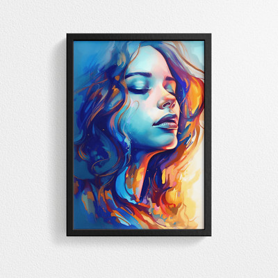 Portrait Kunst Poster Druck, Digital Art, Modern Art, Galerie Poster, Wanddeko