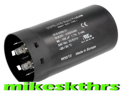 100µF D-2 Anlaufkondensator Startkondensator 88 - 106uF 330V Nenngröße 100uF