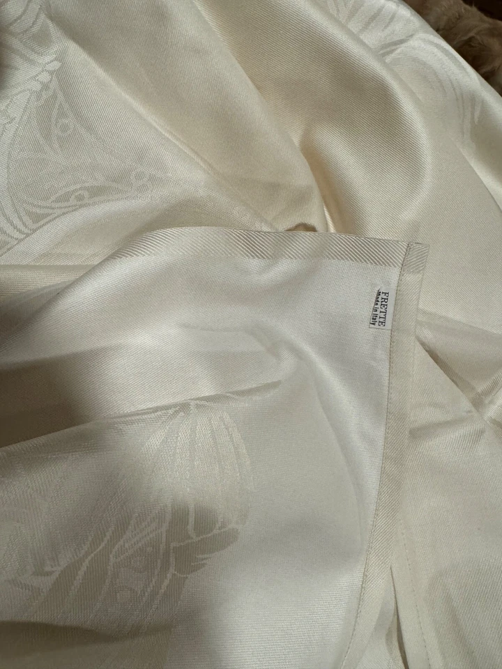 Vintage Made in Italy Tablecloth FRETTE 48x58 inch Egyptian Cotton High Qual New - Image 3 of 3