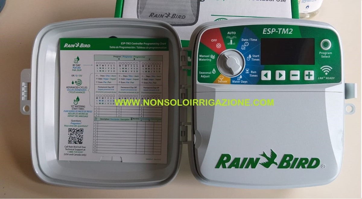 Centralina Irrigazione Rain Bird ESP-TM2 8 Zone WiFi Ready, Da Interno, Modello F54238