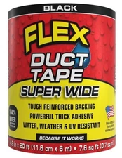 Flex Seal Family of Products Flex Super Wide Duct Tape 4.6 in. W X 20 ft. L Blac