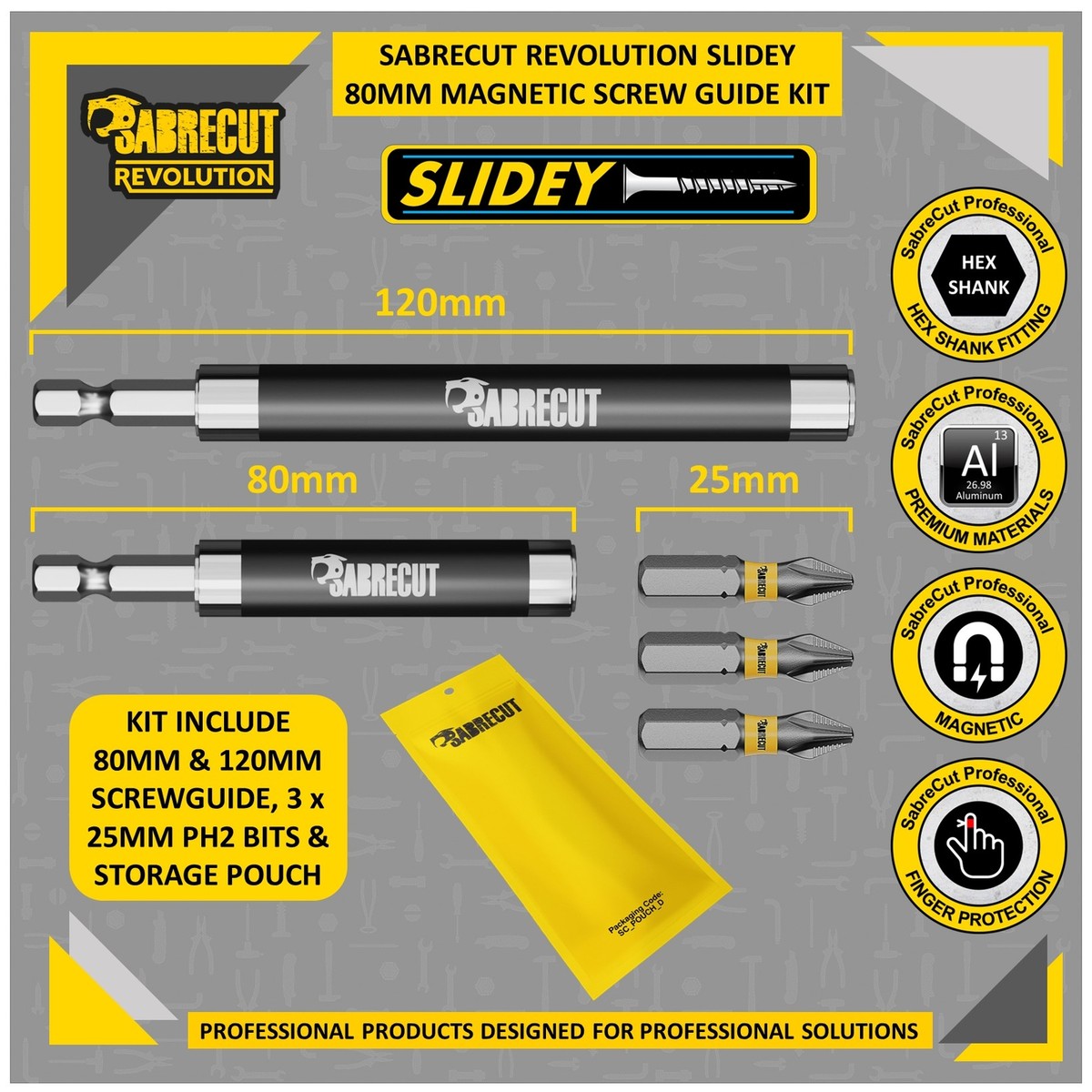 10 Schlagschrauber-Bits (89 Mm SQ3) – Magnetisch, Für DeWalt, Milwaukee, Bosch & Makita